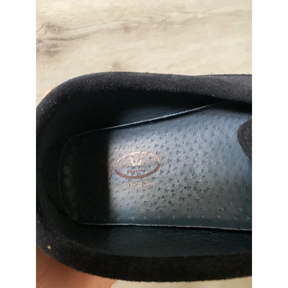 Papouelli‎ London Kids Navy Blue Suede Penny Loafers Driving Shoes Size 30 Spain
